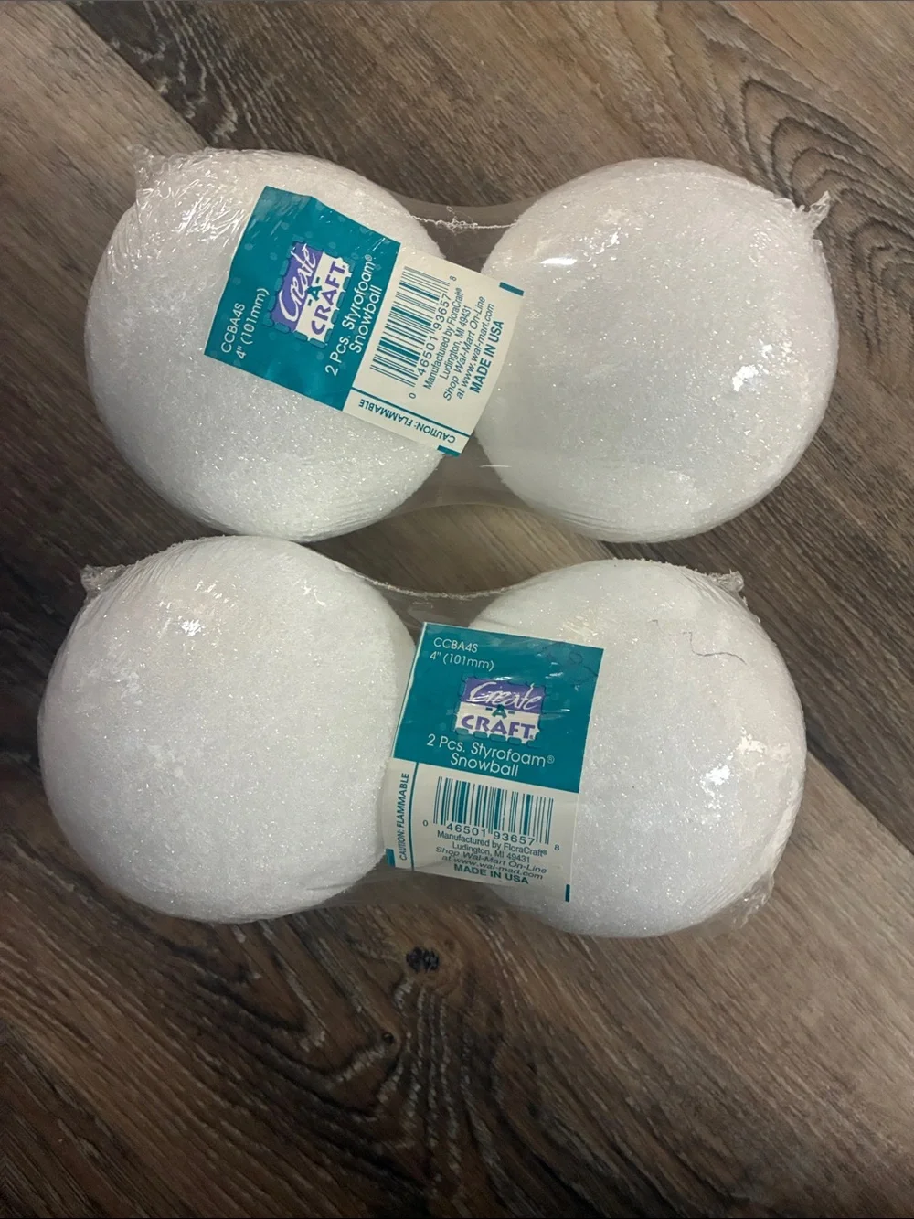 Create a Craft 4 styrofoam snowballs